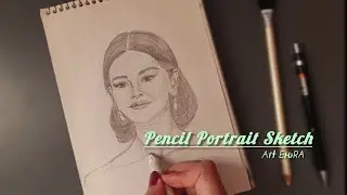 Pencil Portrait Sketch | Simple Portrait Drawing | Selena Gomez Portrait  #Sketch #drawing 