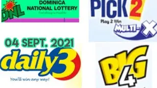 Dominica National Lottery Pick 2/Daily 3/Big 4 Best Number for ( 04 Sept. 2021 ) just try