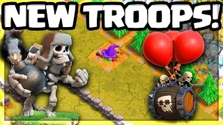 Clash of Clans new uptade troops !!! Giant skeleton - skeleton barrel !!