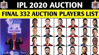 IPL 2020  : Full Fist of All 332 Players to be part of IPL 2020 AUCTION