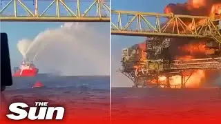 Two die in oil platform fire off Mexico
