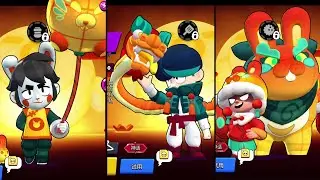 New Moon Festival Skins in Chinese Brawl Stars! 😱 | Edgar, Nita & Gus!