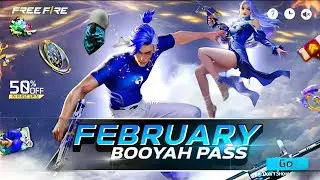 FREE FIRE NEW FEBRUARY BOOYAH PASS 😍 || FINALLY ALL FREE & RARE ITEMS REVIEWS 🥳 
