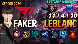 T1 Faker LEBLANC vs EKKO Mid - Patch 14.20 EUW Ranked WORLDS 2024 Bootcamp | lolrec