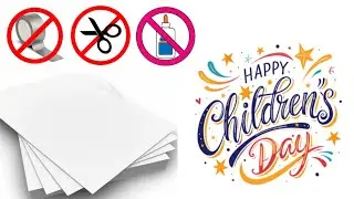 Handmade children's day card । Children's day card । Children's day card making ideas