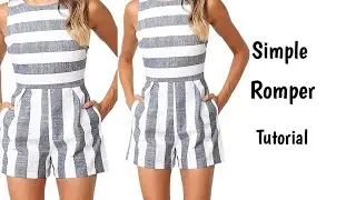 Simple romper Tutorial. how to cut and sew a romper