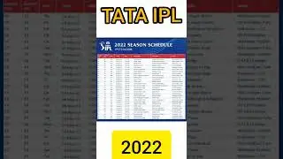 TATA IPL 2022 FULL SCHEDULE |#shorts#ipl#schedule