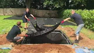 Capital Play® Rectangle in-ground Trampoline Installation