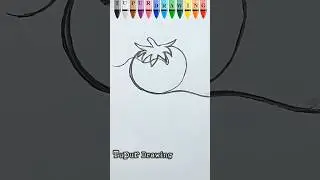 Tomato drawing by one line #drawingvideo #art #viral #easydrawing #howtodraw #trending #painting