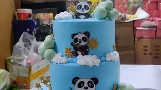 Panda photo cake design full recipe eggless cake 🎂
