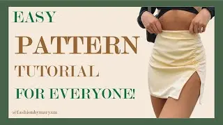 EASY SKIRT PATTERN TUTORIAL/ size:S/M/L/XL/XXL #tutorial #draft #skirt  #pattern #sewingpatterns