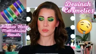 Devinah Cosmetics Aurorae Flare Collection | Multichrome Eyeshadow Swatches and A Look