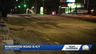 Icy conditions linger in the Piedmont. Crews will focus on downtown roads today