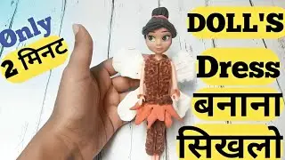 Short Dresses Making With Super Clay || How To Make Dolls Clothes With Super Clay