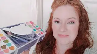 Doing my makeup using a kids makeup kit ASMR 
