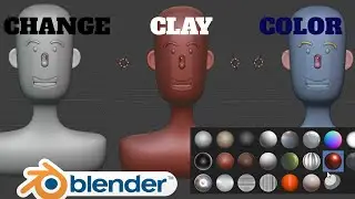CHANGE CLAY COLOR IN BLENDER