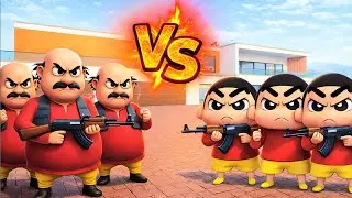 Motu Gang vs Shinchan Gang fight 💥😱 Indian Theft Auto Simulator 🔥😍 Hashmi Gamer 