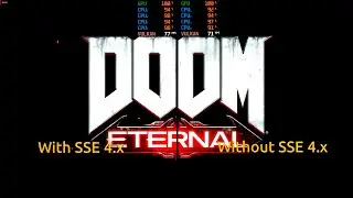 DOOM ETERNAL with SSE 4 and without Performance Comparison
