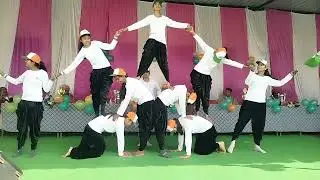 IPL Piramid making by school childrens republic day celebration 💐💐