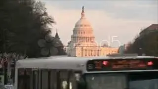 United States Capitol Building At Sunset. Stock Footage