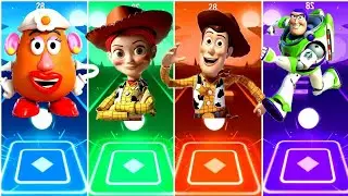 TOY STORY TEAM 🆚 POTATO 🆚 JESSY 🆚 WOODY 🆚 BUZZ LIGHTYEAR 🆚 TILES HOP EDM RUSH,🎶Who Is Best �