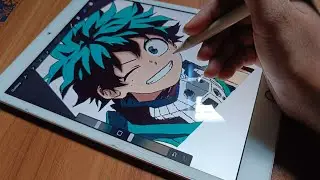 Most popular anime character digital drawing series part 1.Izuku Midoriya digital drawing. Deku draw
