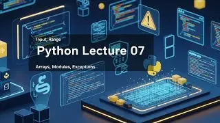 شرح المحاضرة السابعة بايثون: (Input, Range, Arrays, Modules, Exceptions) 🐍
