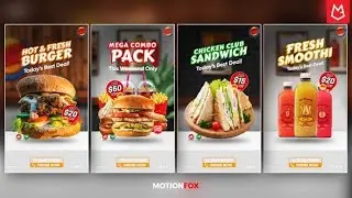 Food Menu Promo Mobile Version AFTER EFFECTS Template Videohive 33521462