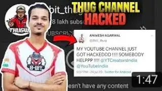 8bit_thug chaneel hacked| Reason| It hacker hack thug chaneel?/Streamers reaction