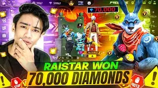 'PRANK' Raistar Won 70,000 Diamonds 1 vs 6 || THE STAR #raistar #freefire #prank