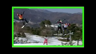 Markus Schairer lands on back in snowboard cross crash