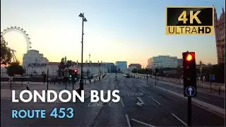 London Bus Ride, Route 453, Double Decker, 4K Virtual Tour