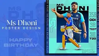 Birthday poster Editing | DHONI Poster Design Tutorial | PICSART TUTORIAL