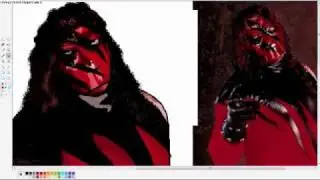 Ms Paint: WWE Masked Kane Speed Drawing