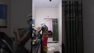 Man Wearing saree and cooking food 🥝 in kitchen 🤩 cross dressing session 
