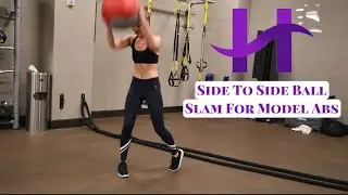 DougFit| S to S  ball slam ab and shoulder exercise for models by dougfit&rsquo;s haute sculpt #ballslam
