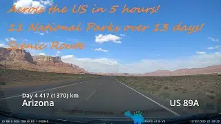 GORGEOUS AMERICA - Full Cross Country Drive from Orange County to Montreal sped up to 5 hours