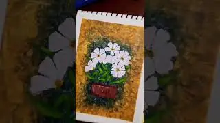 So the deal is | floral painting acrylic art #shorts #asmrvideo