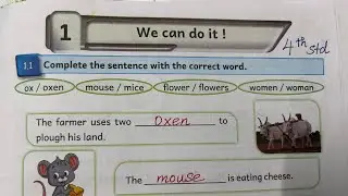 4th std Term-3 English workbook Unit-1 We can do it key answers&hellip;2025-26