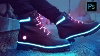 How To Create Neon Glowing Shoes Photo Effect In Adobe 2020 By ALL TUTORIAL In Urdu/Hindi