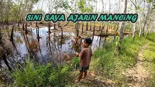 keseruan mancing bersama anak SD
