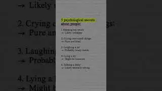 5 Psychological Secrets About People That Will Shock You! 🧠 | Short Insightful Video