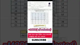 Part-66|| How to use MODE Function in Excel