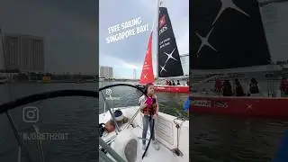 Free Sailing Singapore Bay!! #travel #fun #sailing #parenting #boat #learning #cool #family