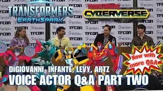 Transformers Cyberverse & EarthSpark Actors Part 2 | DiGiovanni, Infante, Levy, Artz | TFcon Q&A