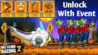 New hoverbike Unlocked with Train To burnout Event Amazing gameplay 💖 in hill climb racing 2