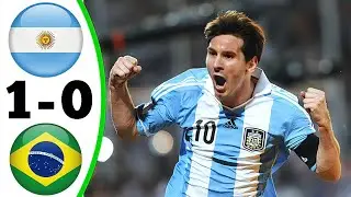 Argentina 1 &times; 0 Brazil | Extended Highlights and All Goals- 2010 HD