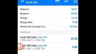 boom et crash 18$ a  52$  live trader