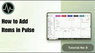 8 How to Add Items Or Products In Pulse Software