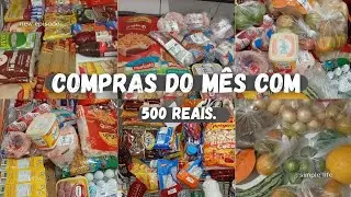 Compras do mês de outubro, com 500 reais 